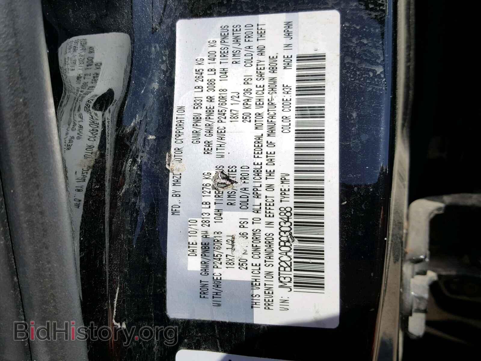 2011 MAZDA CX-9 - VIN: JM3TB2CA0B0303488 - Photo 10