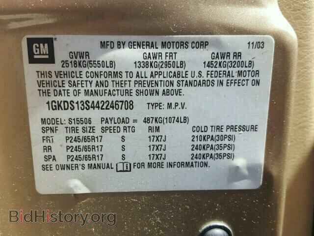 2004 GMC ENVOY - VIN: 1GKDS13S442246708 - Photo 10