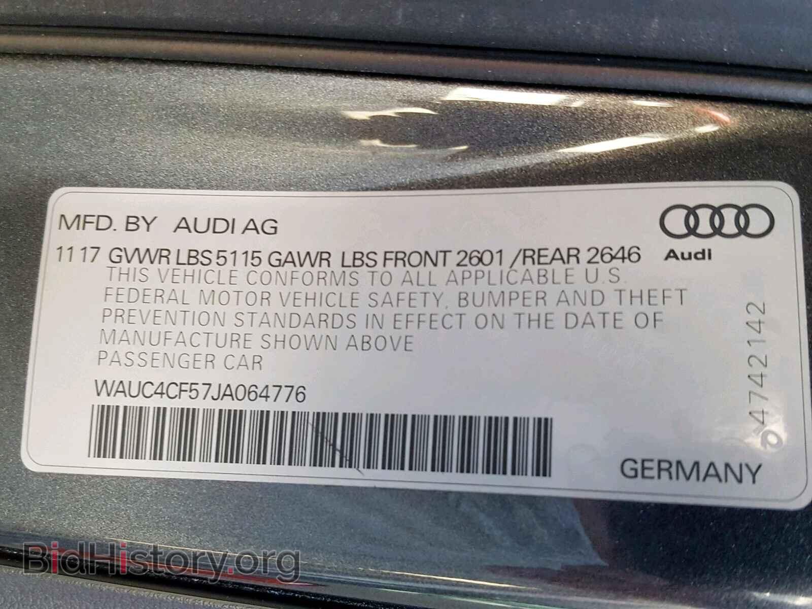 2018 AUDI S5/RS5 - VIN: WAUC4CF57JA064776 - Фото 10