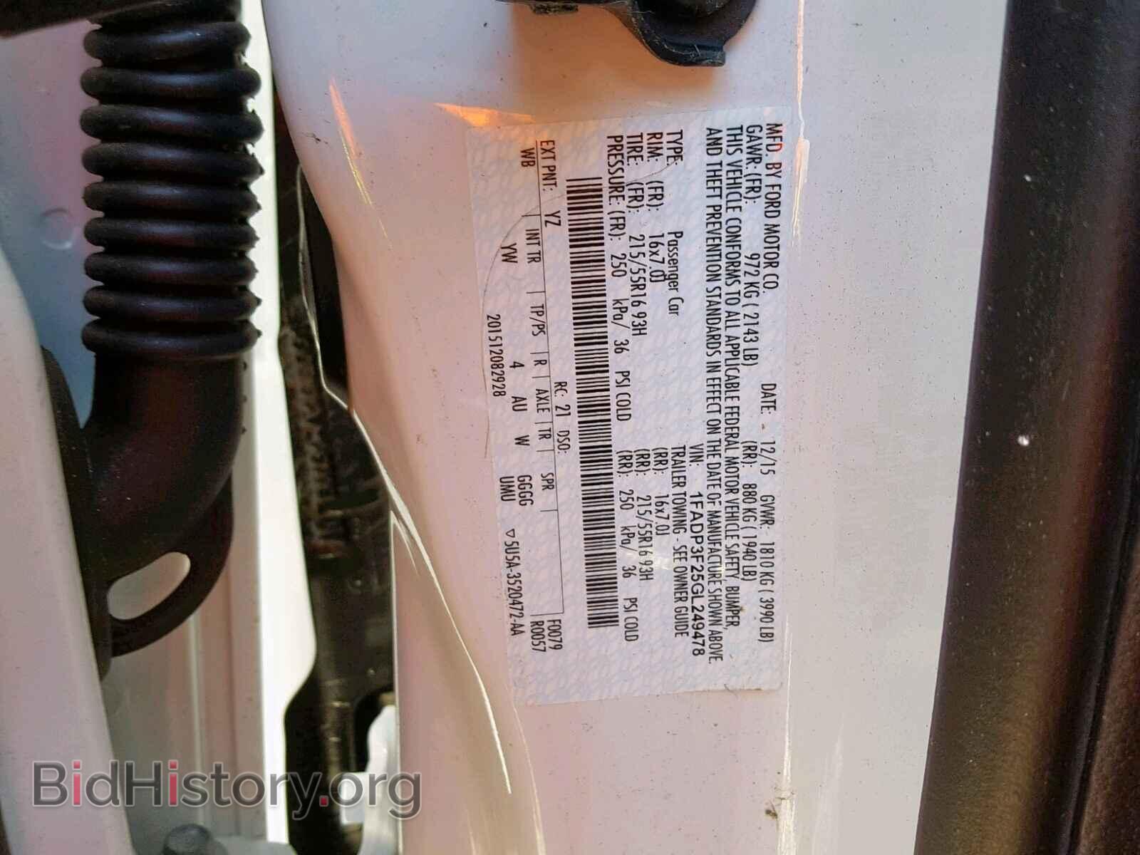 2016 FORD FOCUS SE - VIN: 1FADP3F25GL249478 - Фото 10