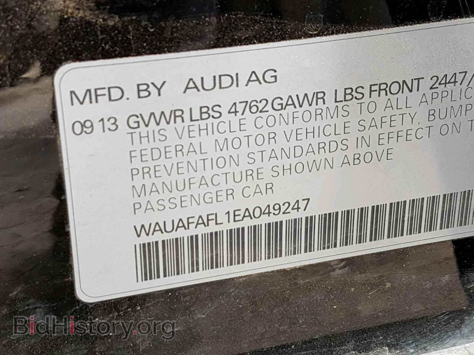 2014 AUDI A4 - VIN: WAUAFAFL1EA049247 - Фото 10