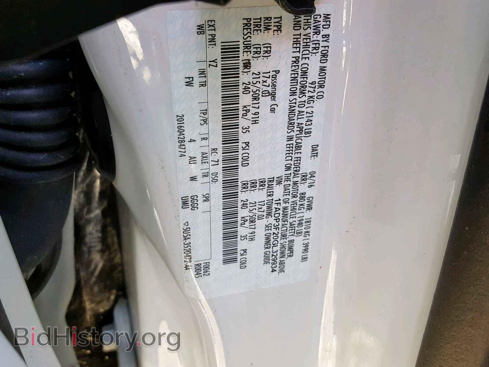 2016 FORD FOCUS SE - VIN: 1FADP3F20GL329934 - Фото 10