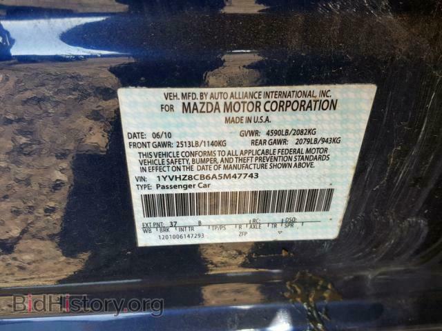 2010 MAZDA 6 - VIN: 1YVHZ8CB6A5M47743 - Фото 10