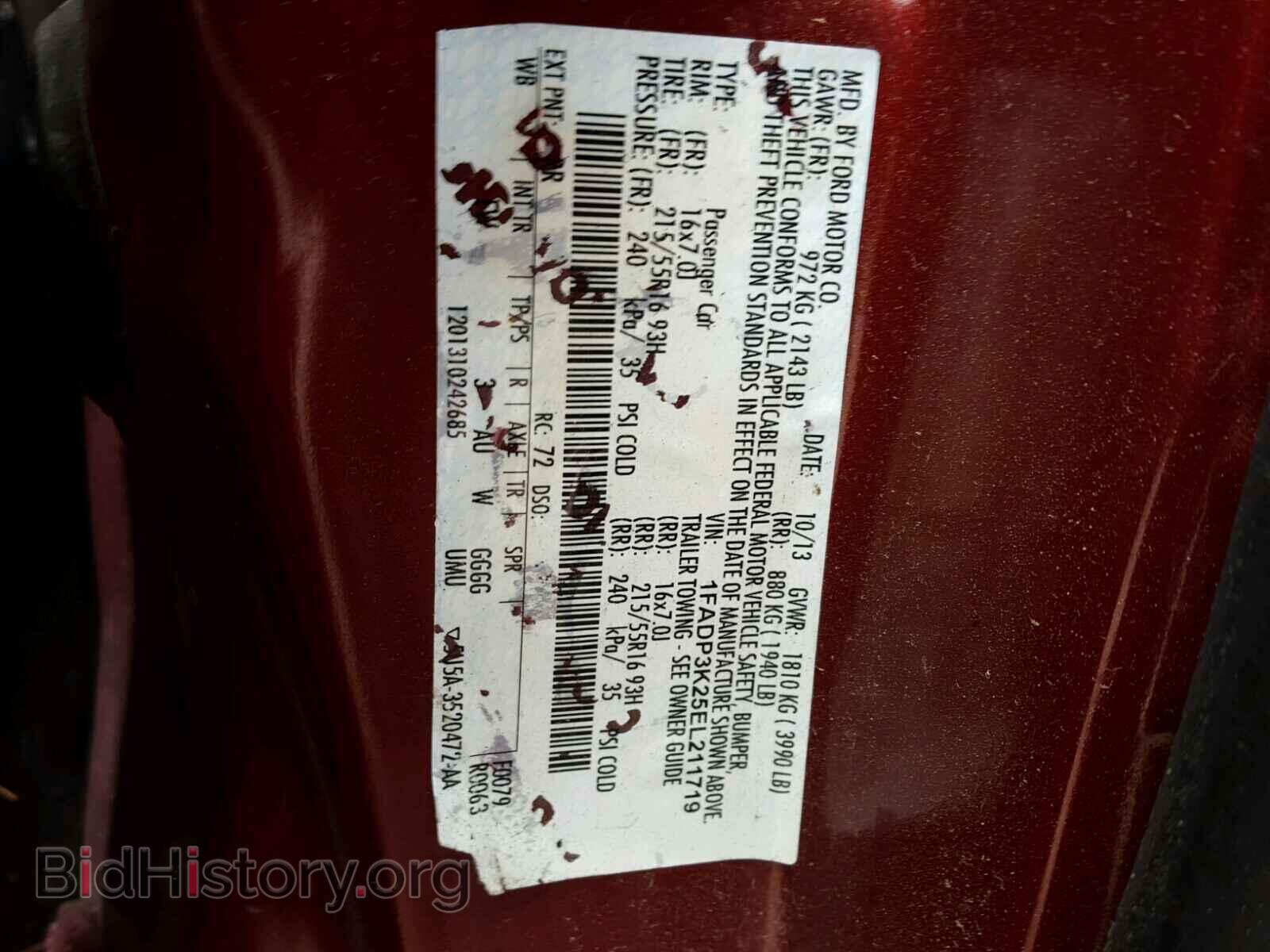 2014 FORD FOCUS - VIN: 1FADP3K25EL211719 - Photo 10