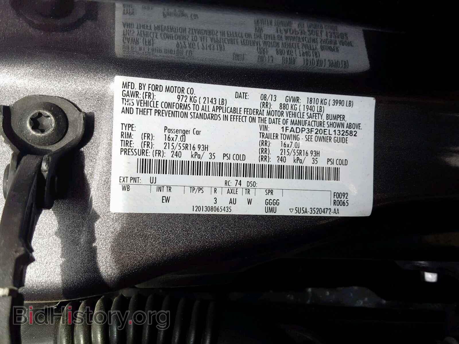 2014 FORD FOCUS SE - VIN: 1FADP3F20EL132582 - Фото 10