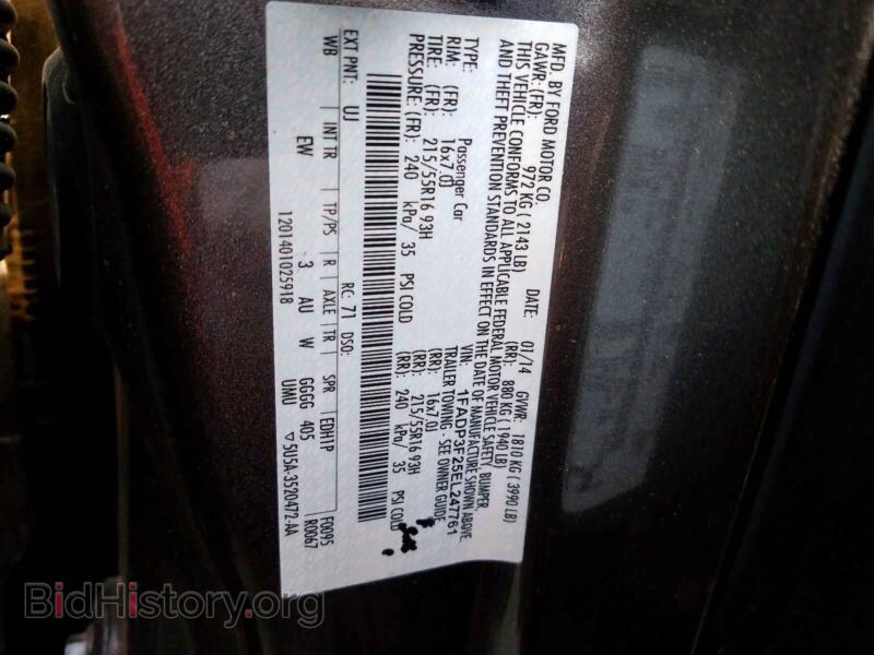 2014 Ford FOCUS (VIN 1FADP3F25EL247761) — photo 10 of 10