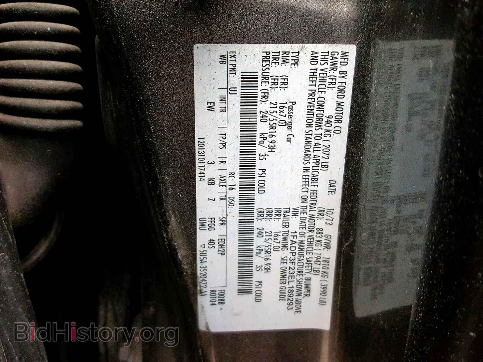 2014 FORD FOCUS SE - VIN: 1FADP3F23EL189293 - Фото 10