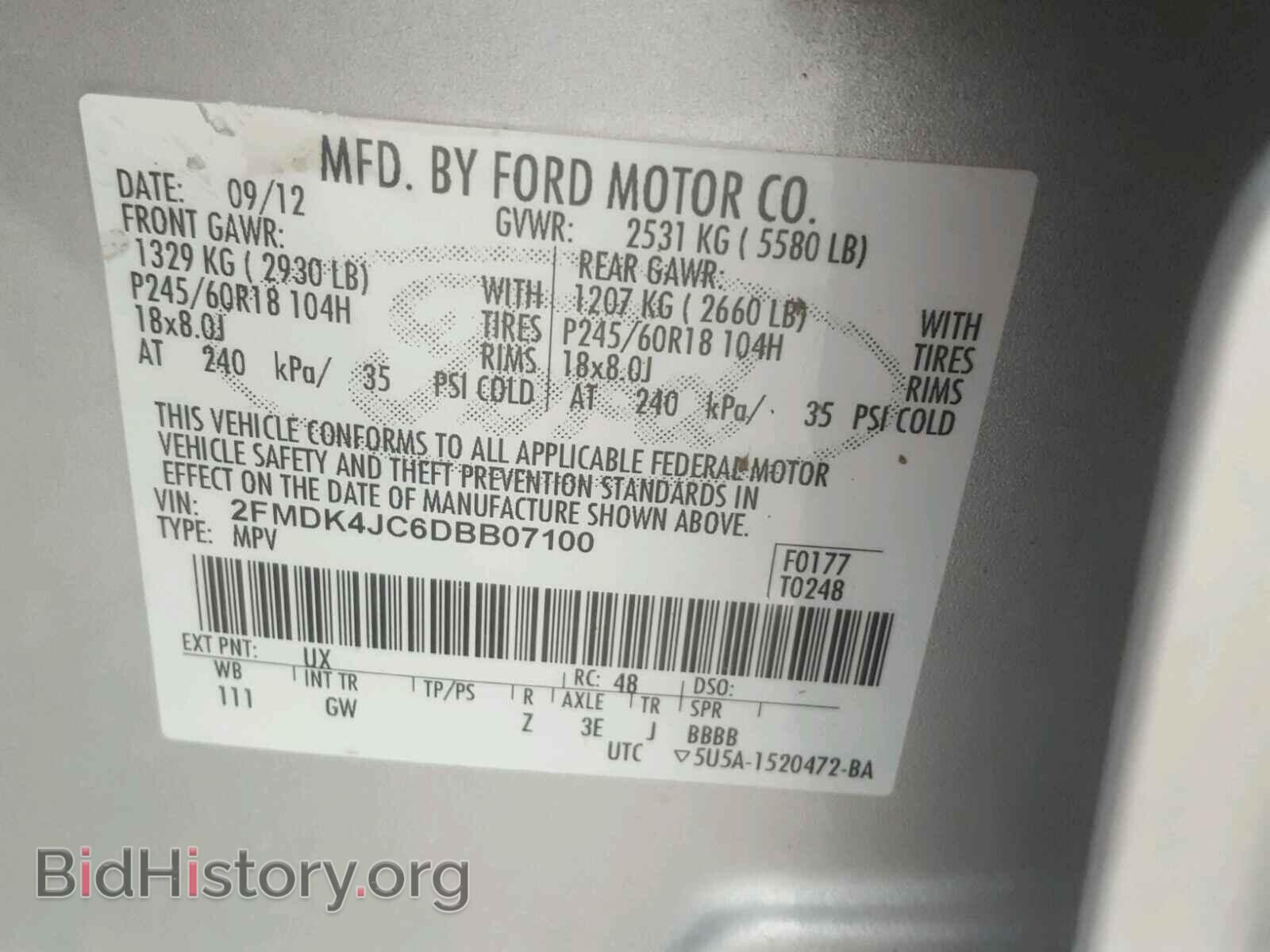2013 FORD EDGE - VIN: 2FMDK4JC6DBB07100 - Photo 10