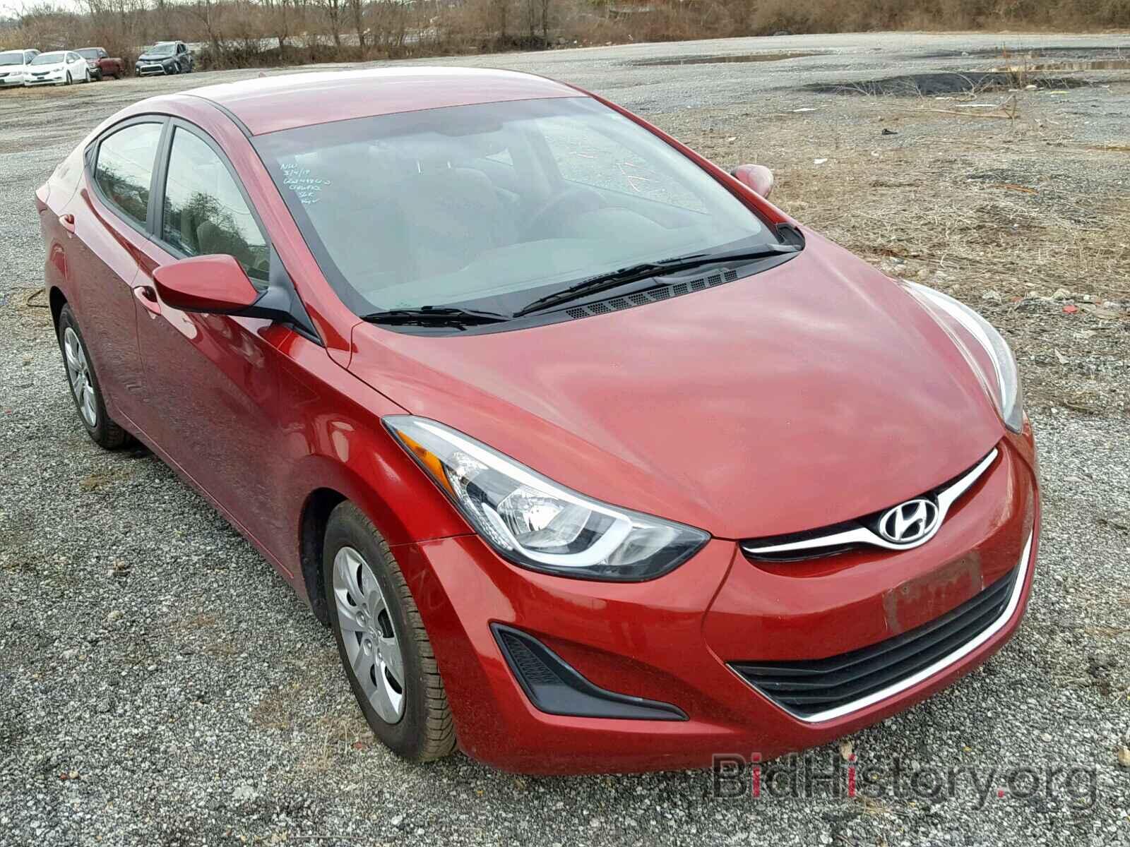 Photo 5NPDH4AE0GH789307 - HYUNDAI ELANTRA 2016