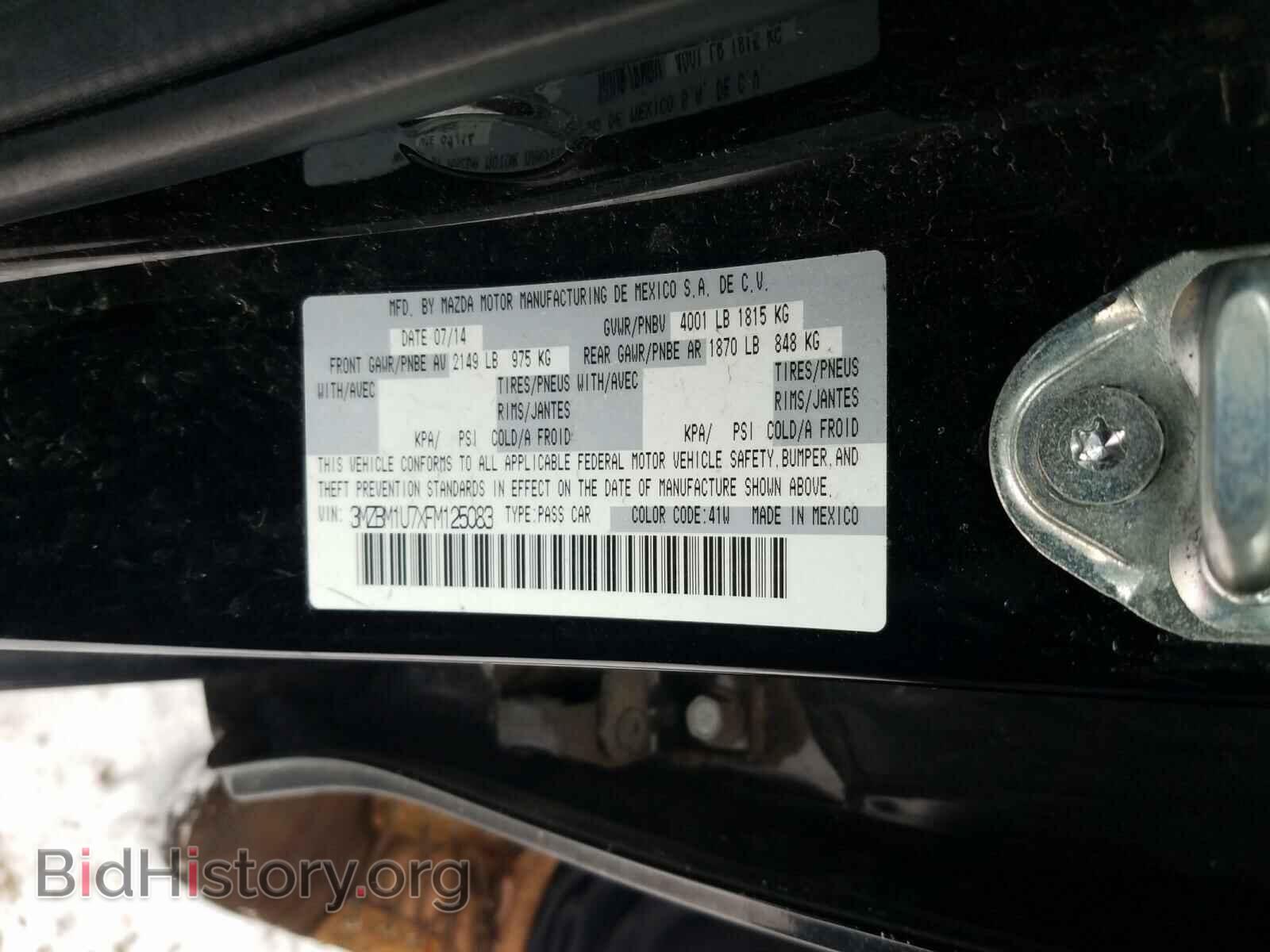 2015 MAZDA 3 - VIN: 3MZBM1U7XFM125083 - Фото 10