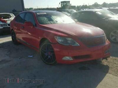 2007 Lexus LS460 LS 460, red — VIN JTHBL46FX75009870, Copart
