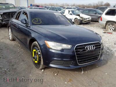 2014 Audi A6 A6 Premium, blue — VIN WAUGFAFC3EN007844, Copart