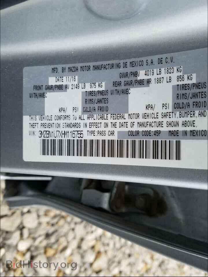 2017 MAZDA 3 - VIN: 3MZBN1U7XHM116755 - Фото 10