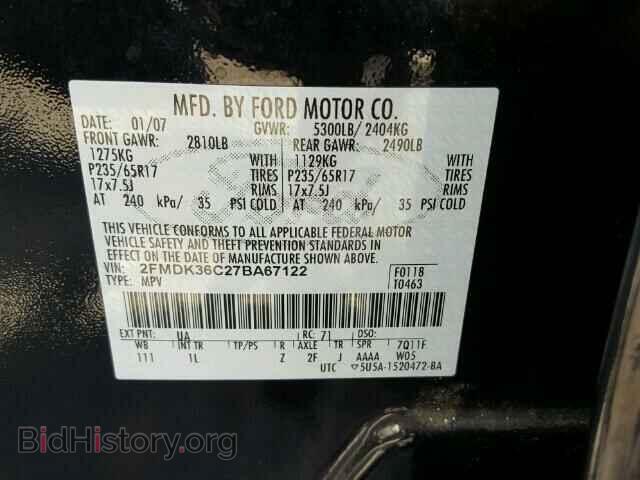 2007 FORD EDGE - VIN: 2FMDK36C27BA67122 - Photo 10