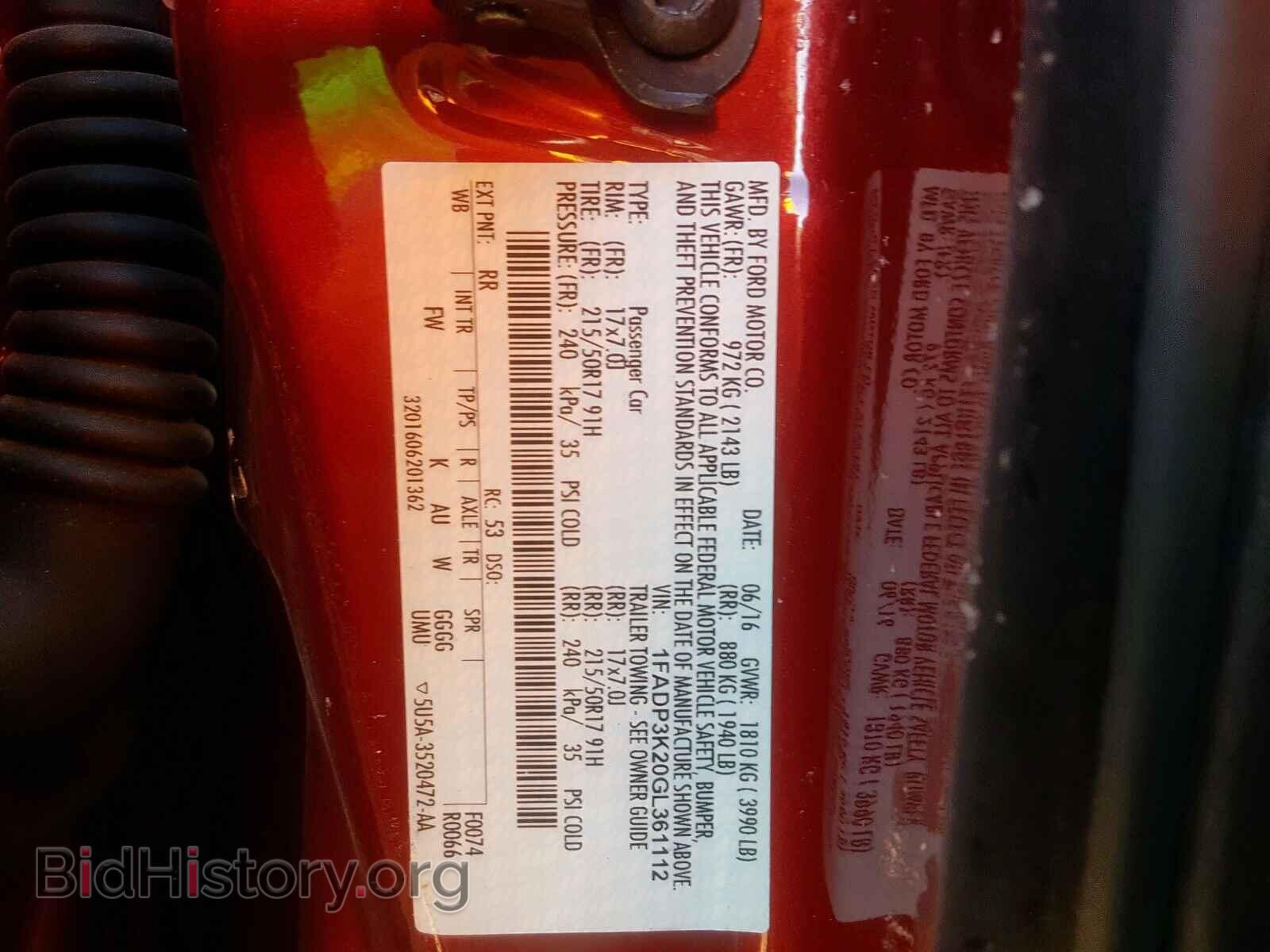 2016 FORD FOCUS - VIN: 1FADP3K20GL361112 - Photo 10