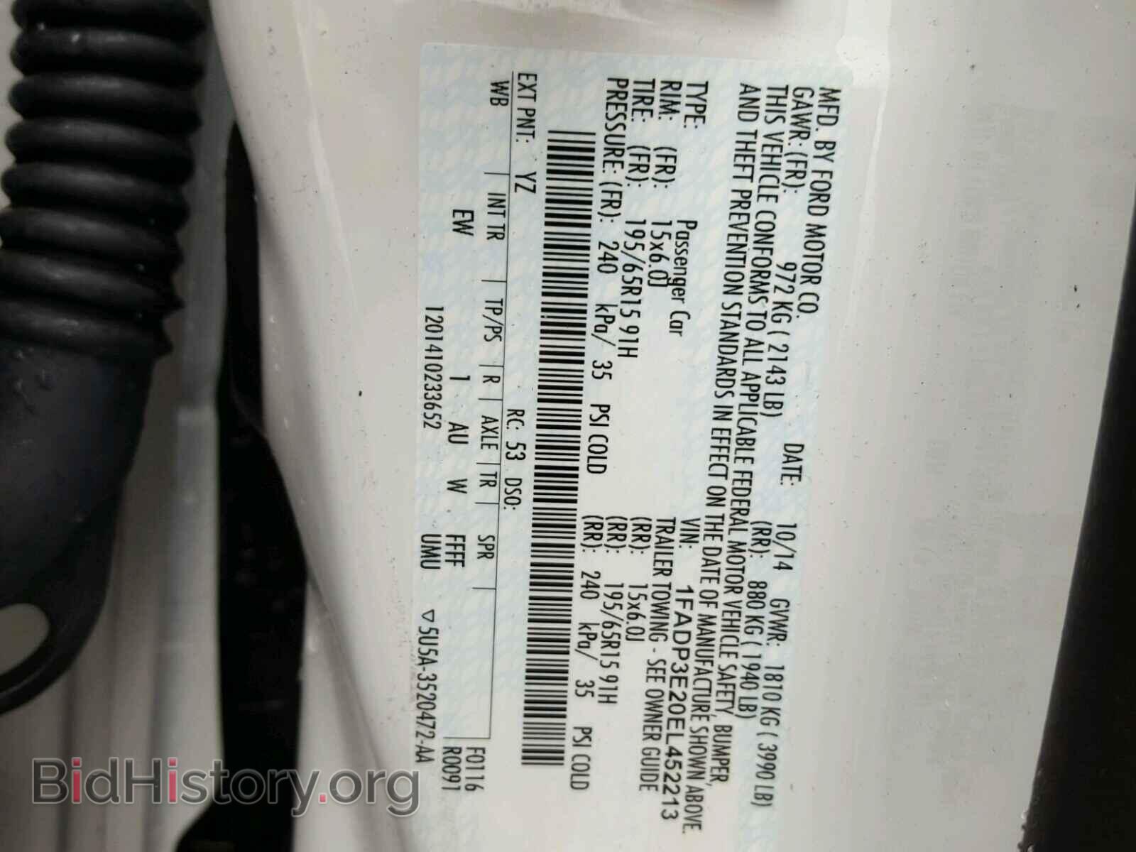 2014 FORD FOCUS - VIN: 1FADP3E20EL452213 - Photo 10