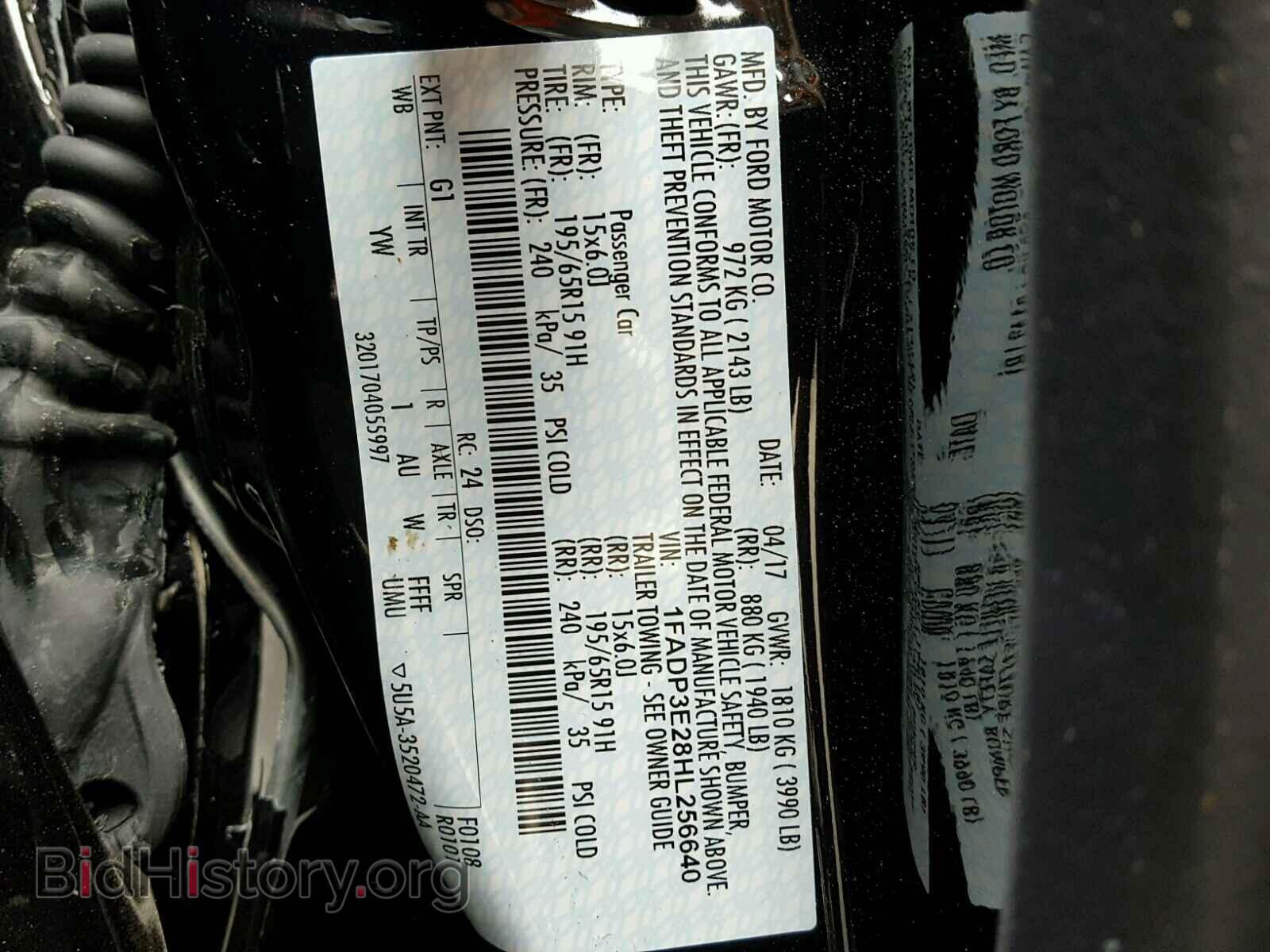 2017 FORD FOCUS - VIN: 1FADP3E28HL256640 - Фото 10