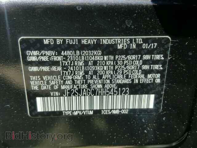 2017 SUBARU FORESTER - VIN: JF2SJAGC7HH545123 - Photo 10