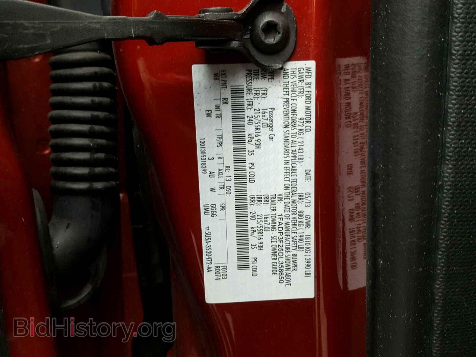 2013 FORD FOCUS - VIN: 1FADP3F25DL358650 - Фото 10
