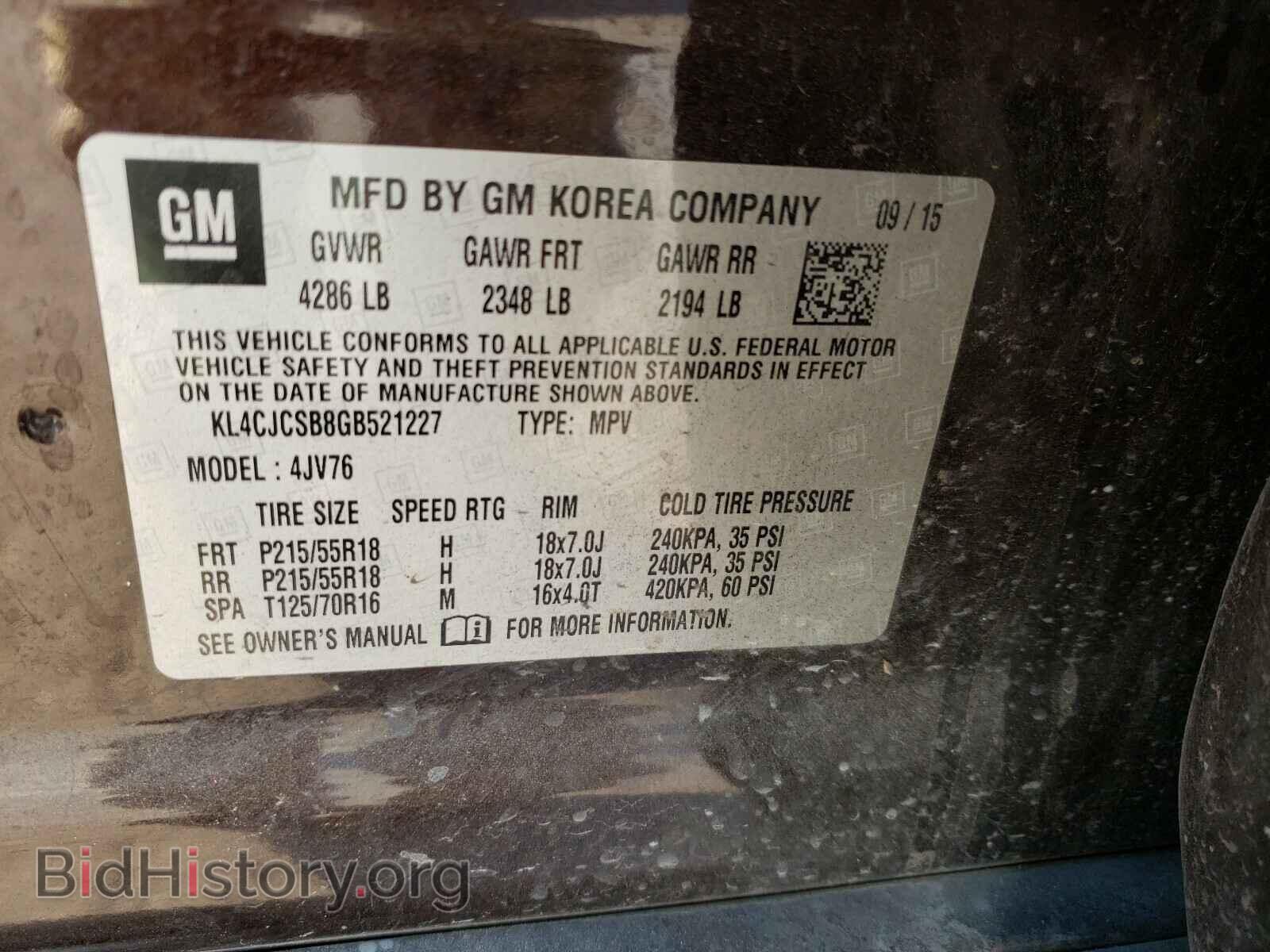 2016 BUICK ENCORE - VIN: KL4CJCSB8GB521227 - Photo 10