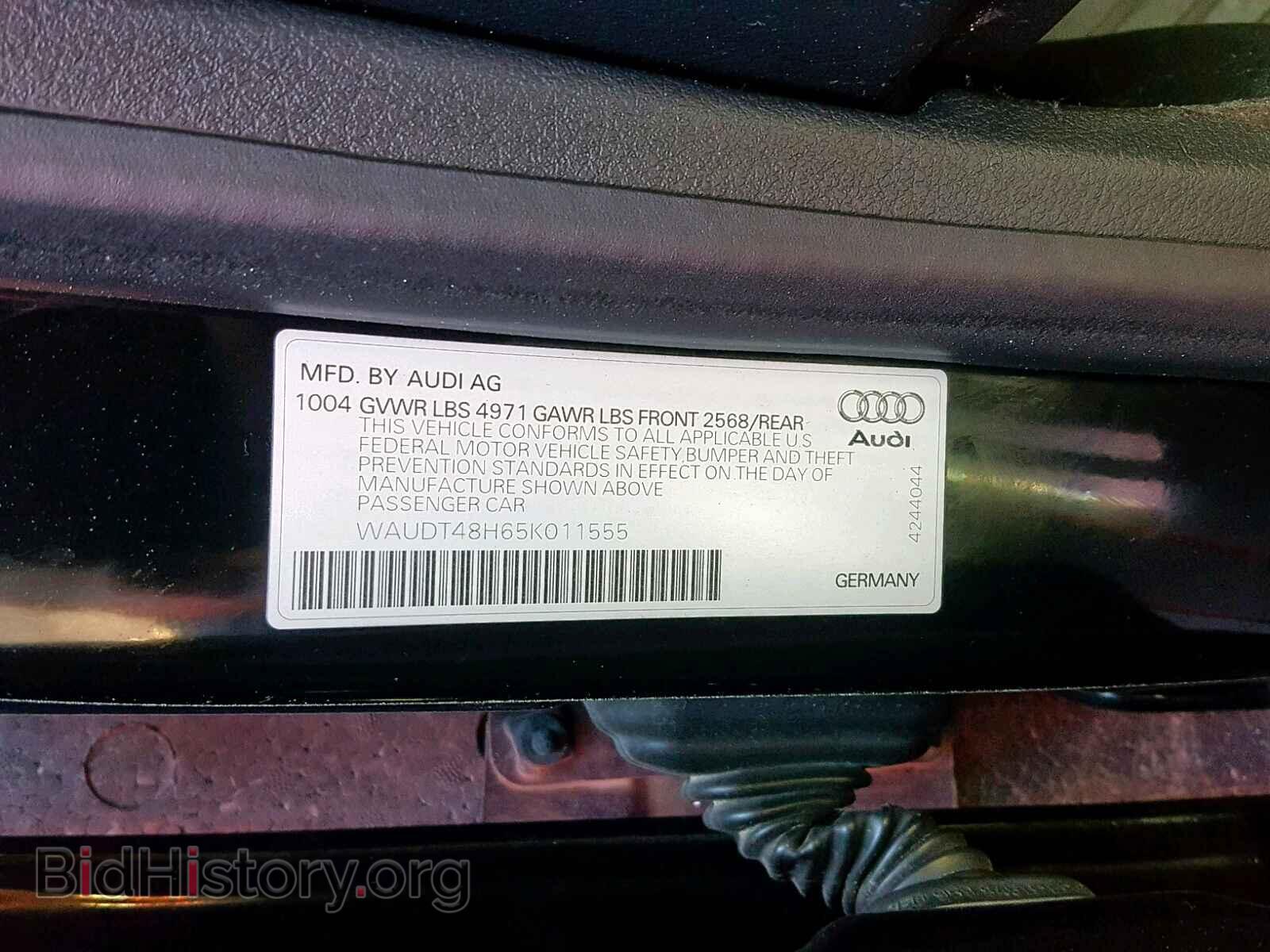 2005 AUDI A4 - VIN: WAUDT48H65K011555 - Фото 10