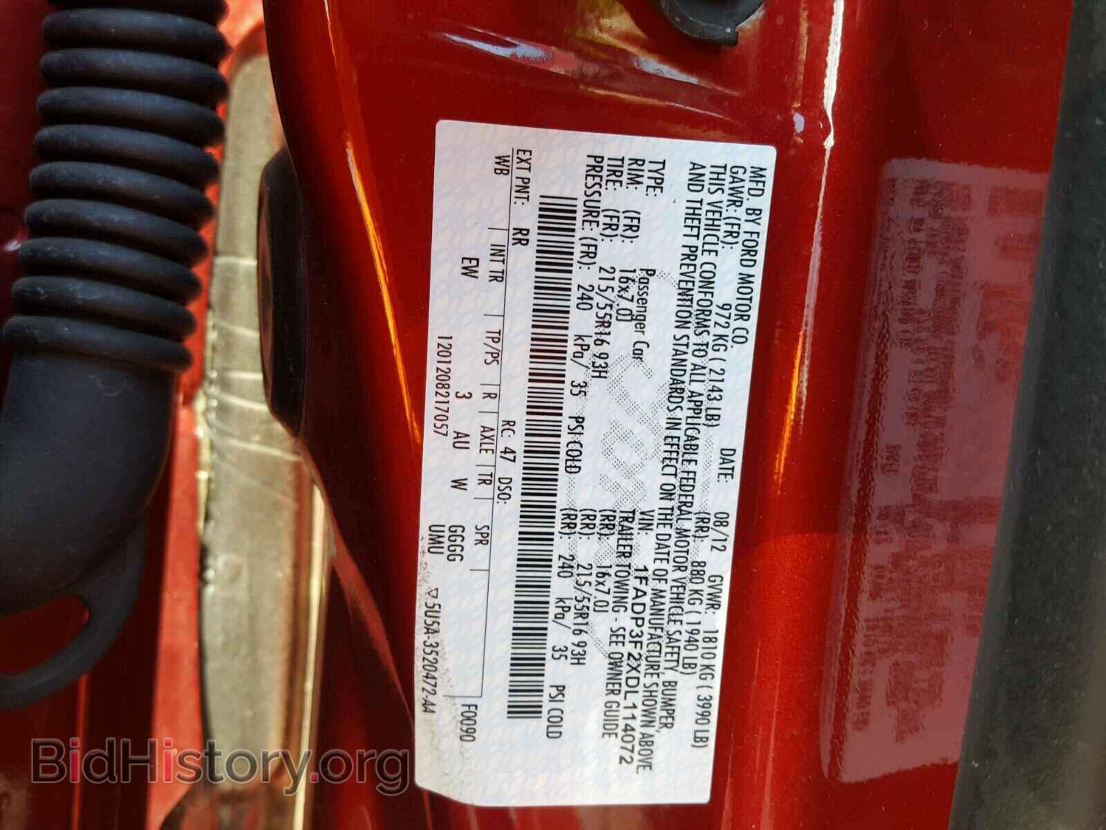 2013 FORD FOCUS - VIN: 1FADP3F2XDL114072 - Фото 10