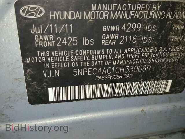 2012 HYUNDAI SONATA - VIN: 5NPEC4AC1CH330069 - Фото 10
