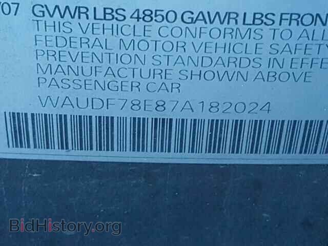 2007 AUDI A4 - VIN: WAUDF78E87A182024 - Фото 10