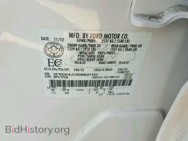 2013 FORD EDGE - VIN: 2FMDK4JC5DBB27323 - Photo 10