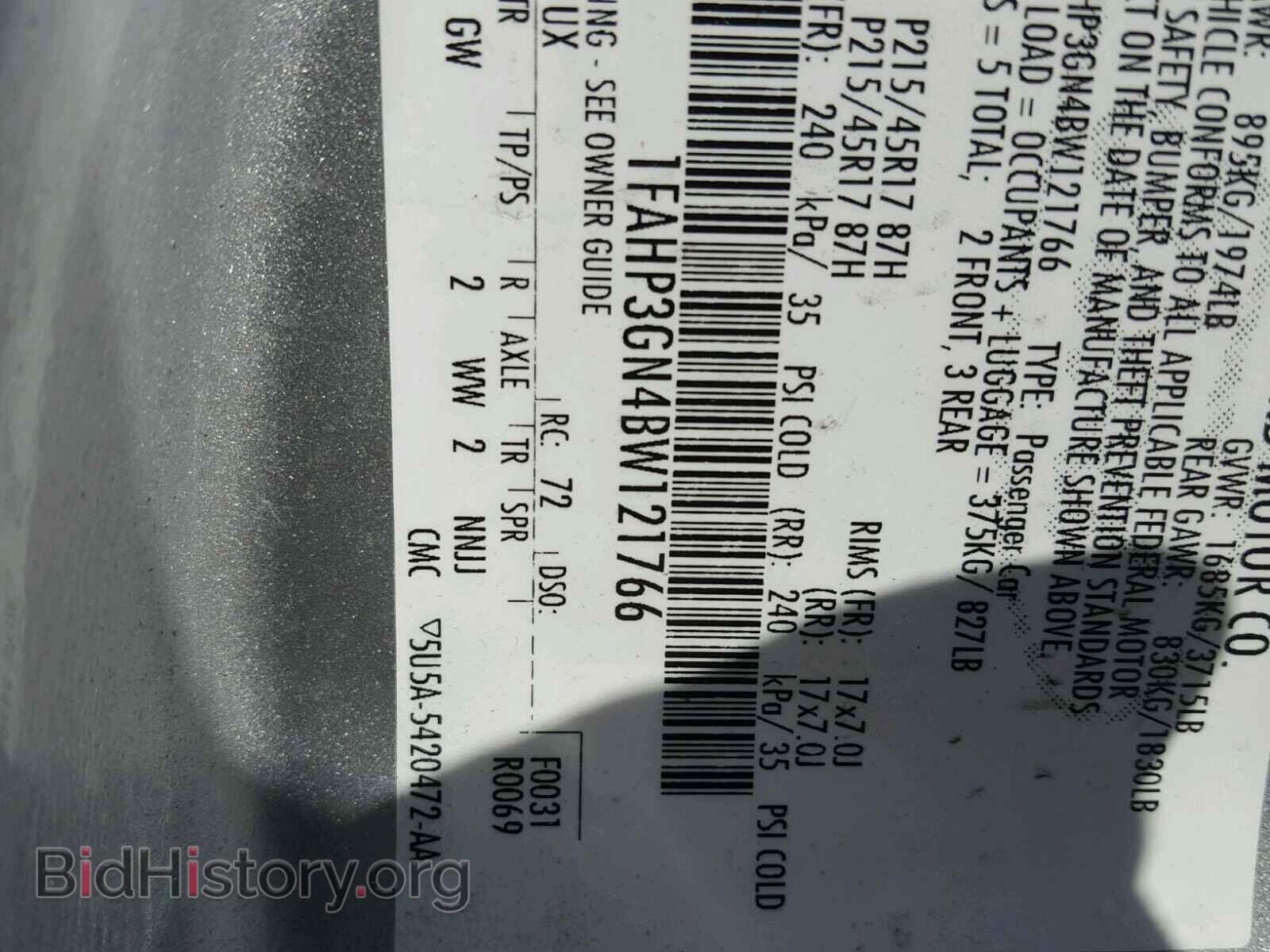 2011 FORD FOCUS - VIN: 1FAHP3GN4BW121766 - Фото 10