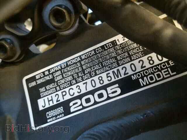 2005 HONDA CBR CYCLE - VIN: JH2PC37085M202802 - Фото 10