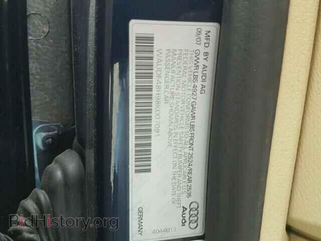 2008 AUDI A4 - VIN: WAUDF48H98K007091 - Фото 10