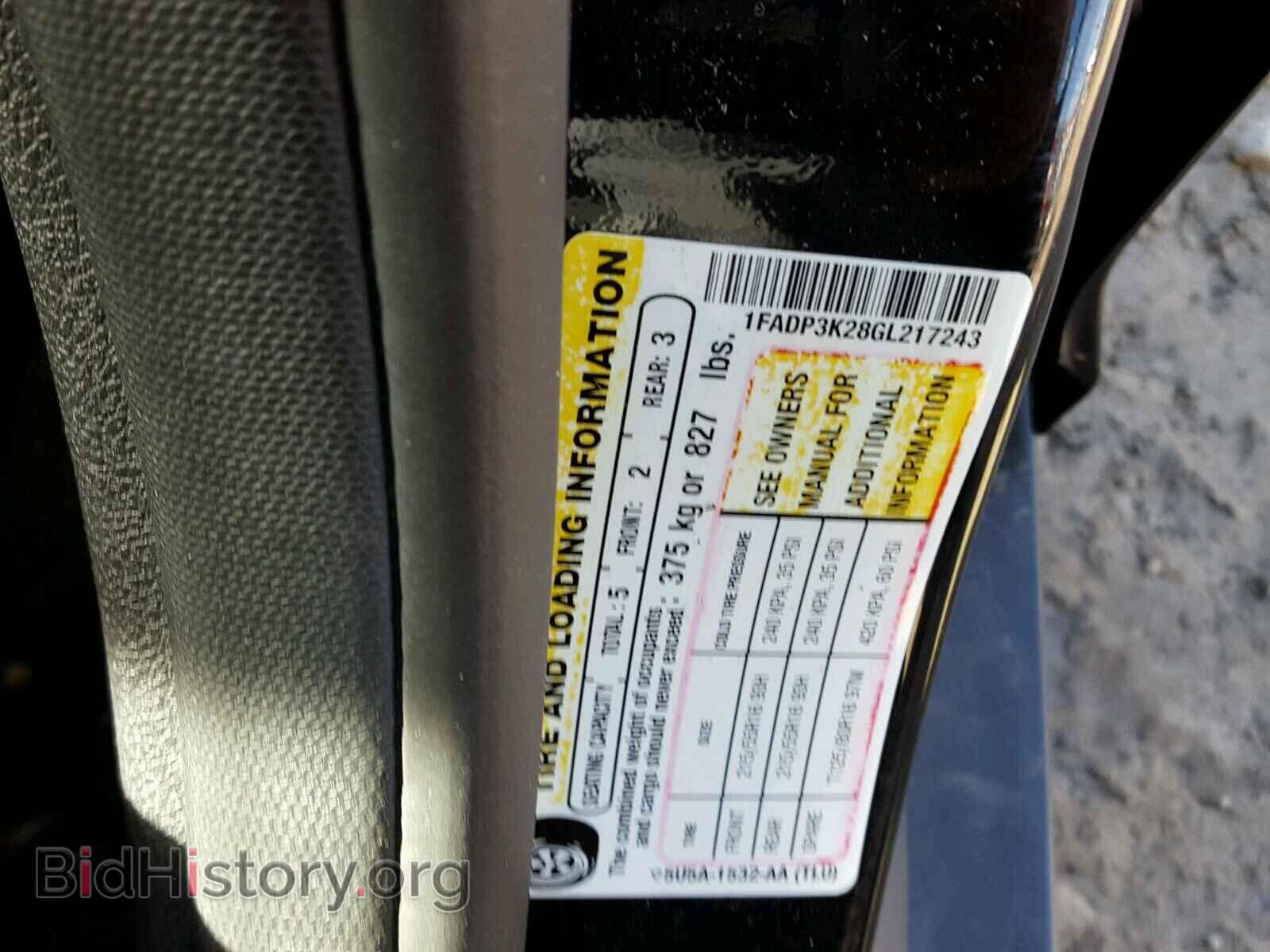 2016 FORD FOCUS - VIN: 1FADP3K28GL217243 - Фото 10