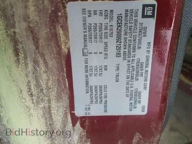 2009 CHEVROLET SILVERADO - VIN: 1GCEK29099Z129183 - Фото 10