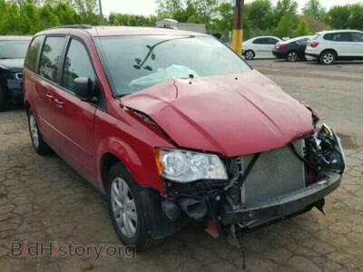 2014 Dodge CARAVAN Grand Cara, red — VIN 2C4RDGBG7ER281256, Copart