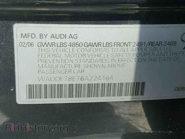 2006 AUDI A4 - VIN: WAUDF78E76A224164 - Photo 10
