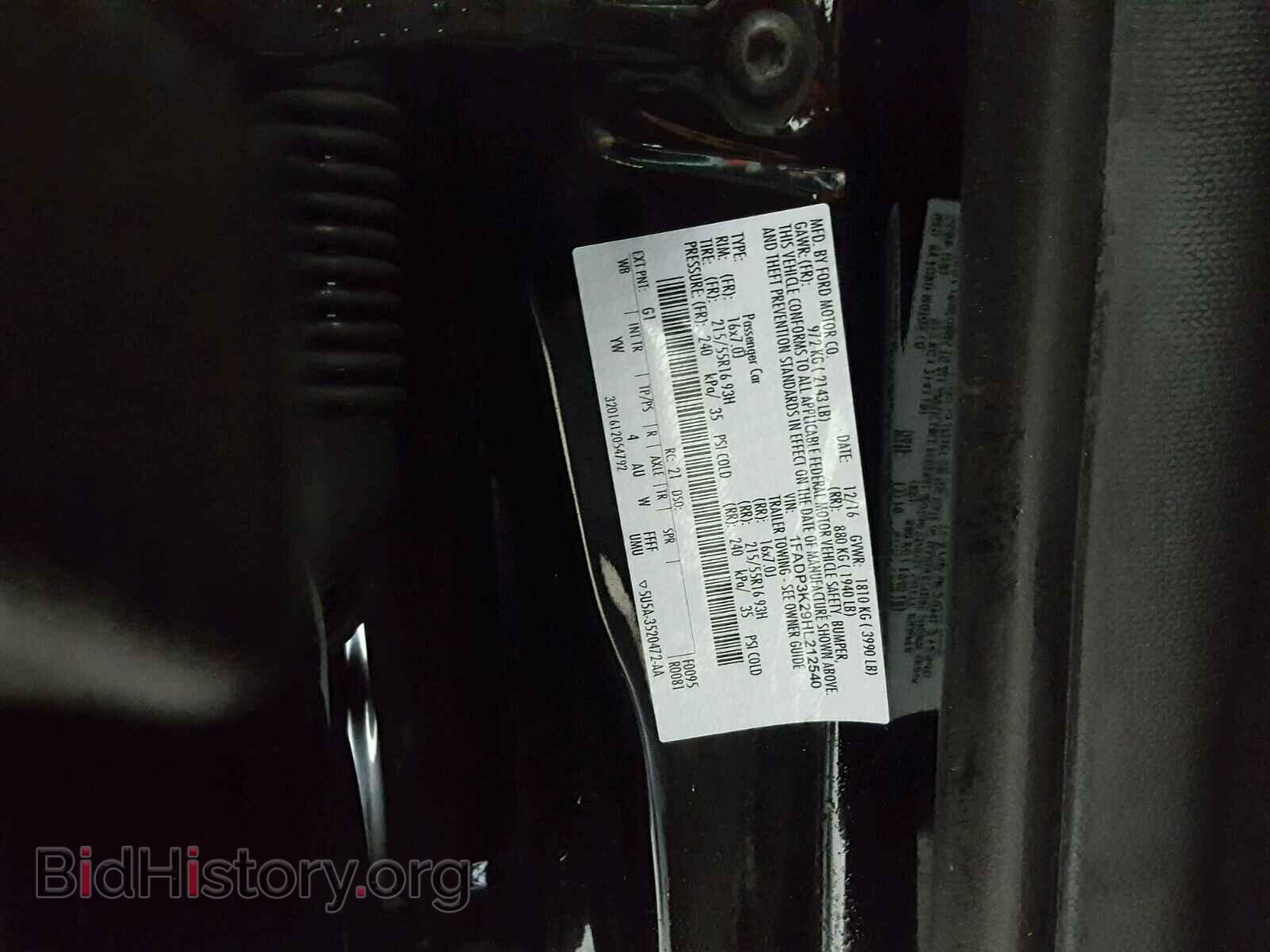 2017 FORD FOCUS - VIN: 1FADP3K29HL212540 - Фото 10
