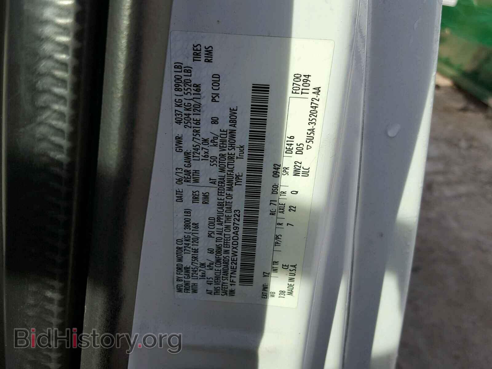 2013 FORD ECONOLINE - VIN: 1FTNE2EWXDDA97223 - Фото 10