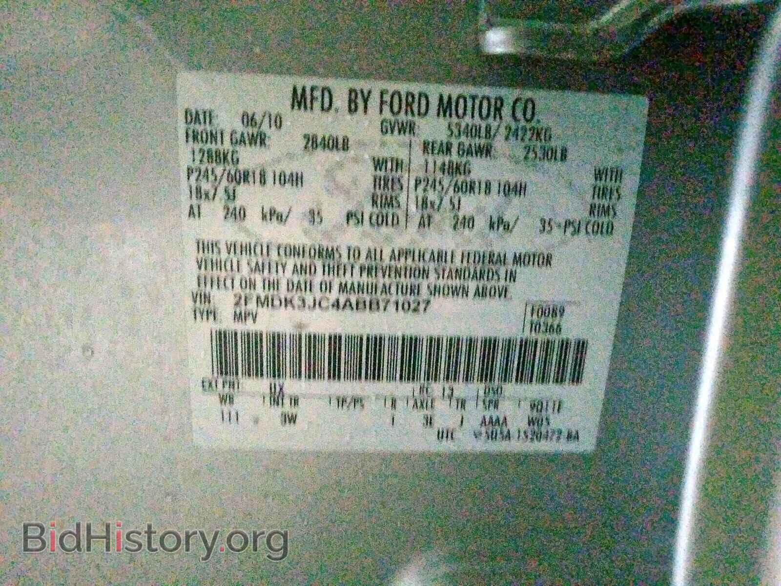 2010 FORD EDGE - VIN: 2FMDK3JC4ABB71027 - Photo 10