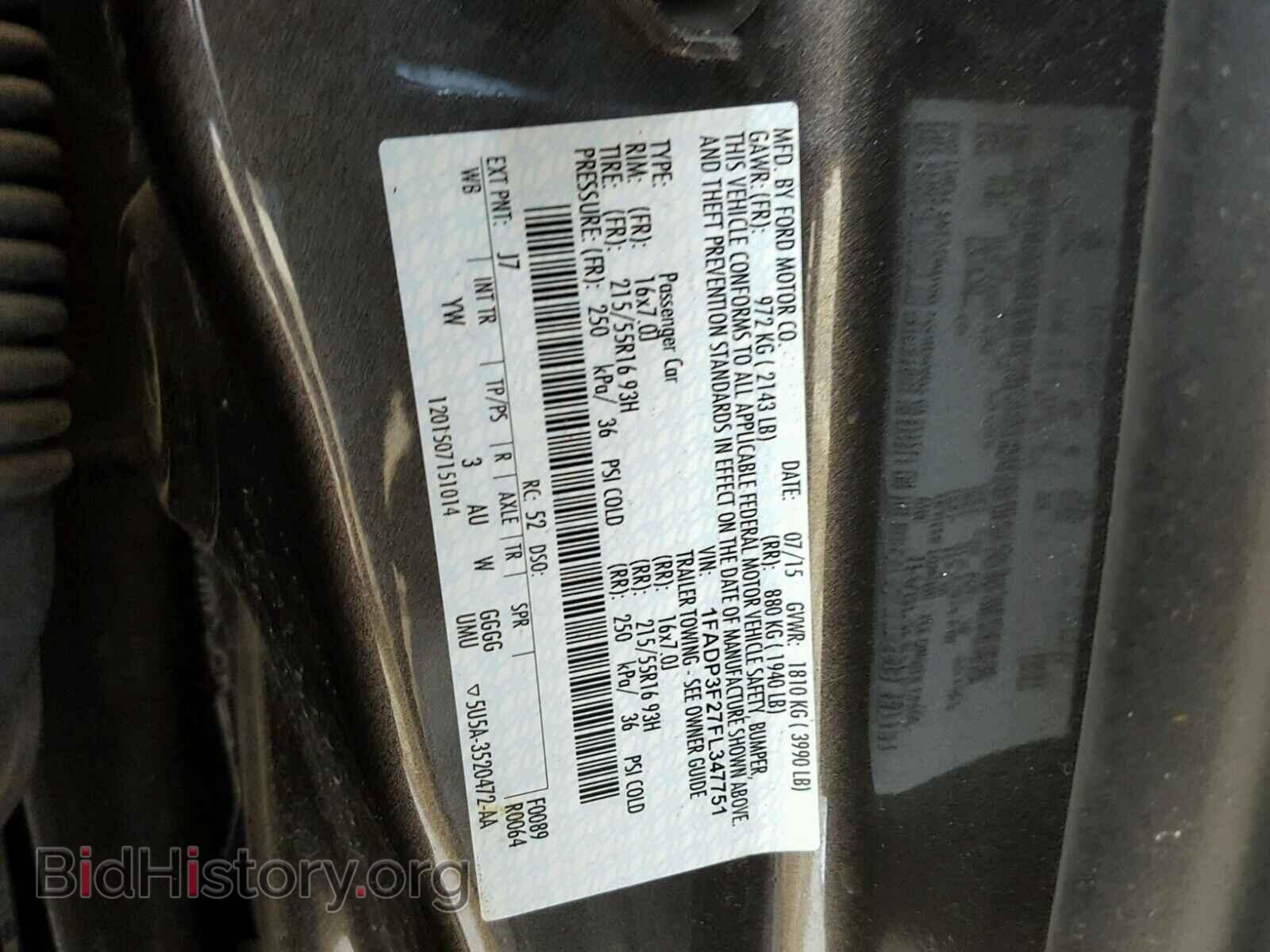 2015 FORD FOCUS - VIN: 1FADP3F27FL347751 - Фото 10