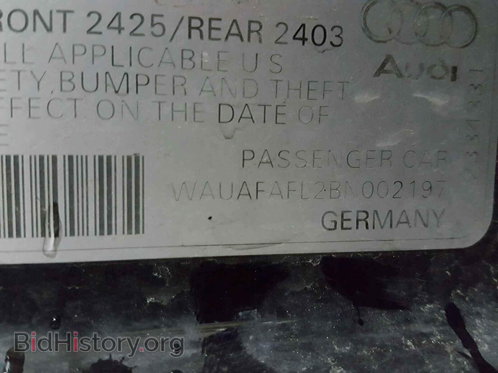 2011 AUDI A4 - VIN: WAUAFAFL2BN002197 - Фото 10