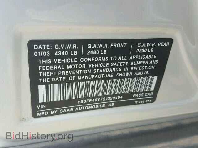 2003 SAAB 9 3 - VIN: YS3FF49Y731029494 - Photo 10