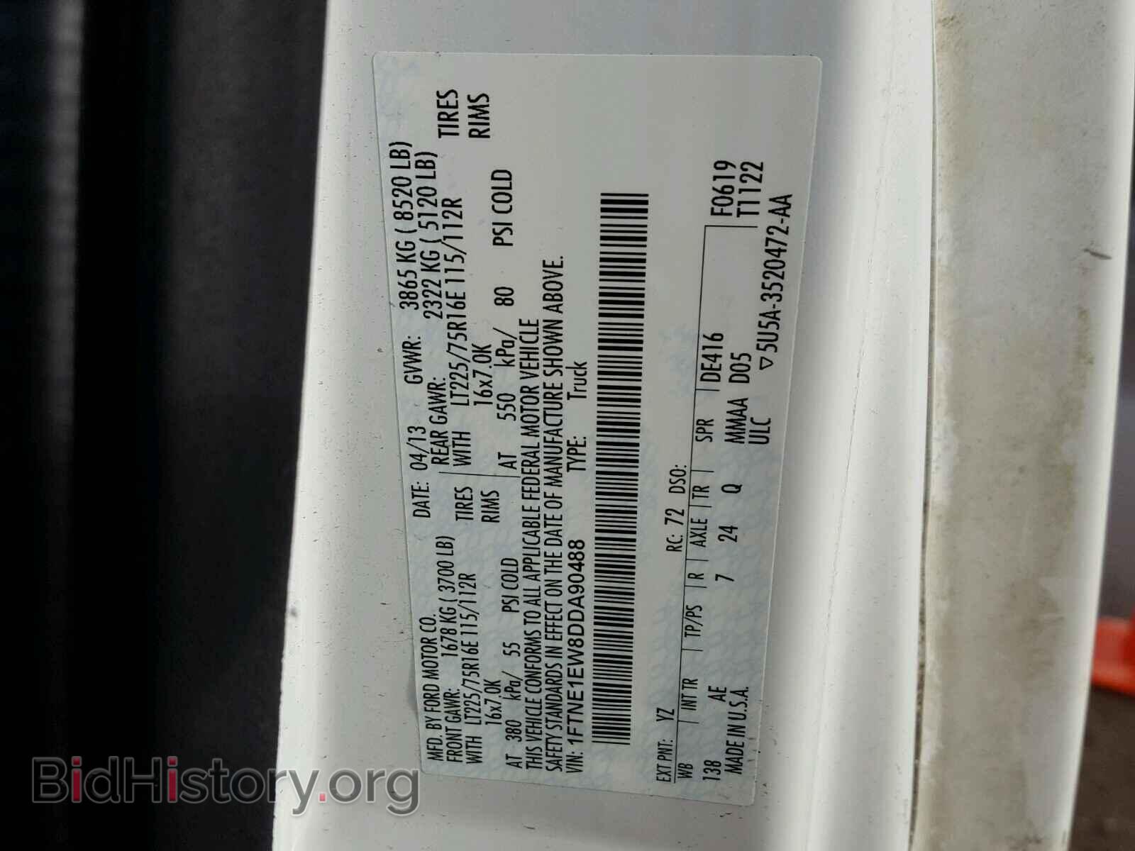 2013 FORD ECONOLINE - VIN: 1FTNE1EW8DDA90488 - Photo 10