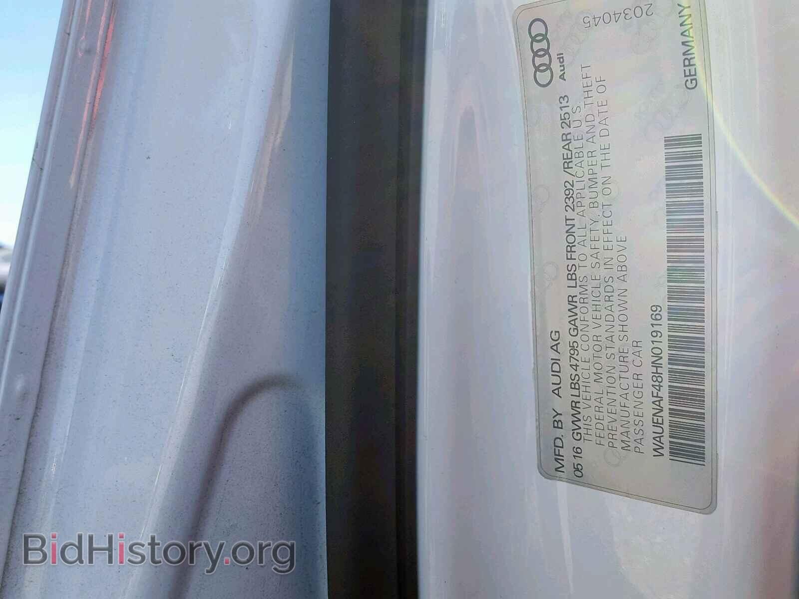 2017 AUDI A4 - VIN: WAUENAF48HN019169 - Фото 10