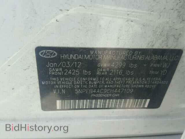 2012 HYUNDAI SONATA - VIN: 5NPEB4AC9CH447109 - Фото 10