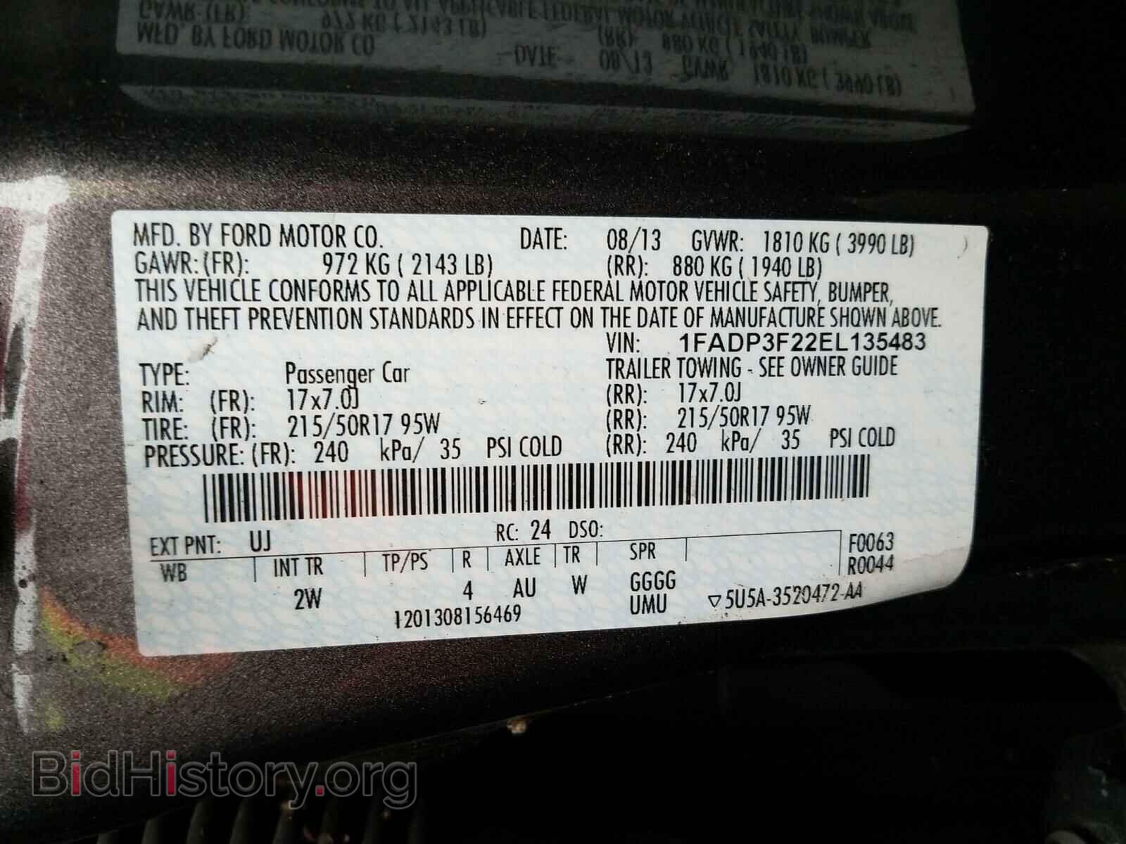 2014 FORD FOCUS - VIN: 1FADP3F22EL135483 - Photo 10