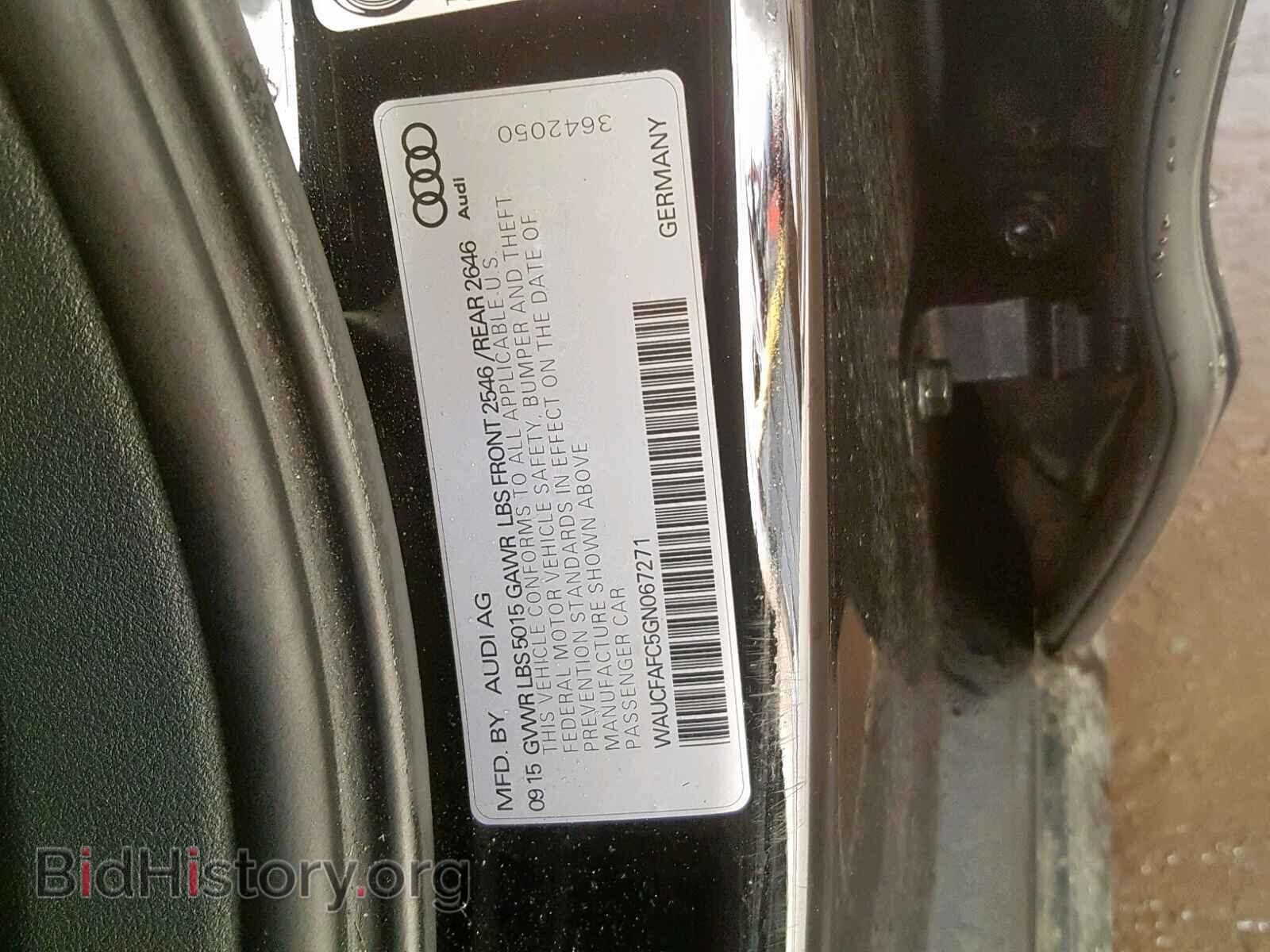 2016 AUDI A6 - VIN: WAUCFAFC5GN067271 - Фото 10