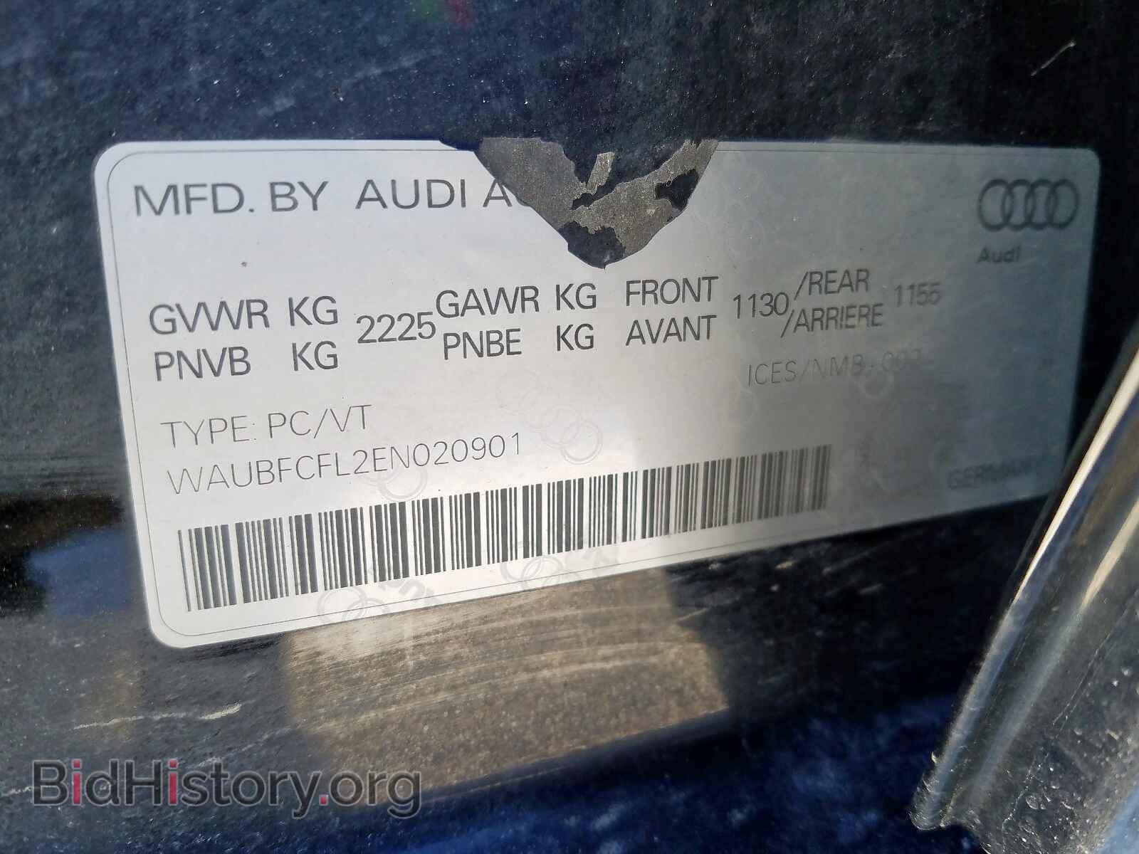 2014 AUDI A4 - VIN: WAUBFCFL2EN020901 - Фото 10