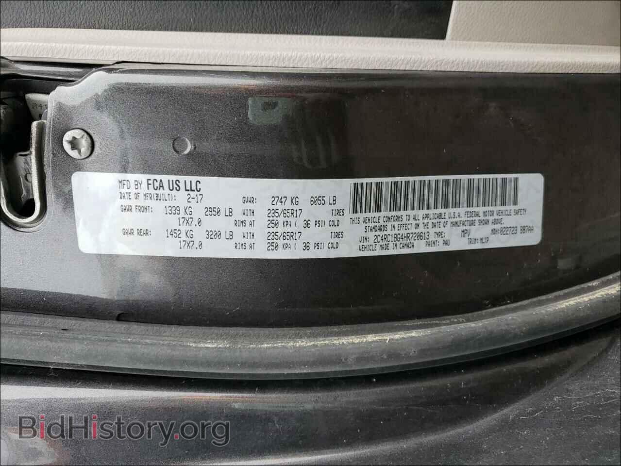 2017 CHRYSLER PACIFICA - VIN: 2C4RC1BG4HR720613 - Photo 10