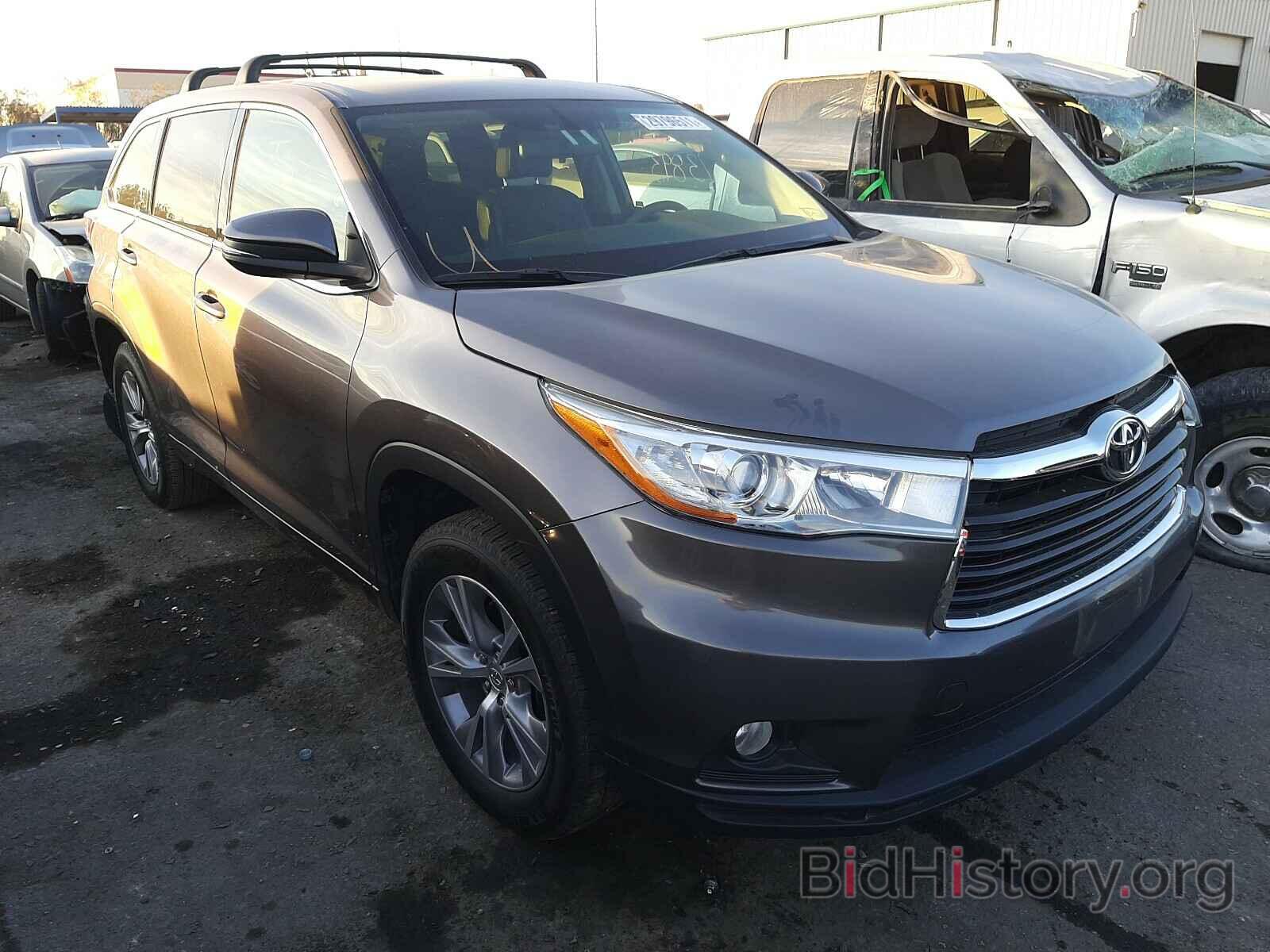 Photo 5TDZKRFH8FS112960 - TOYOTA HIGHLANDER 2015